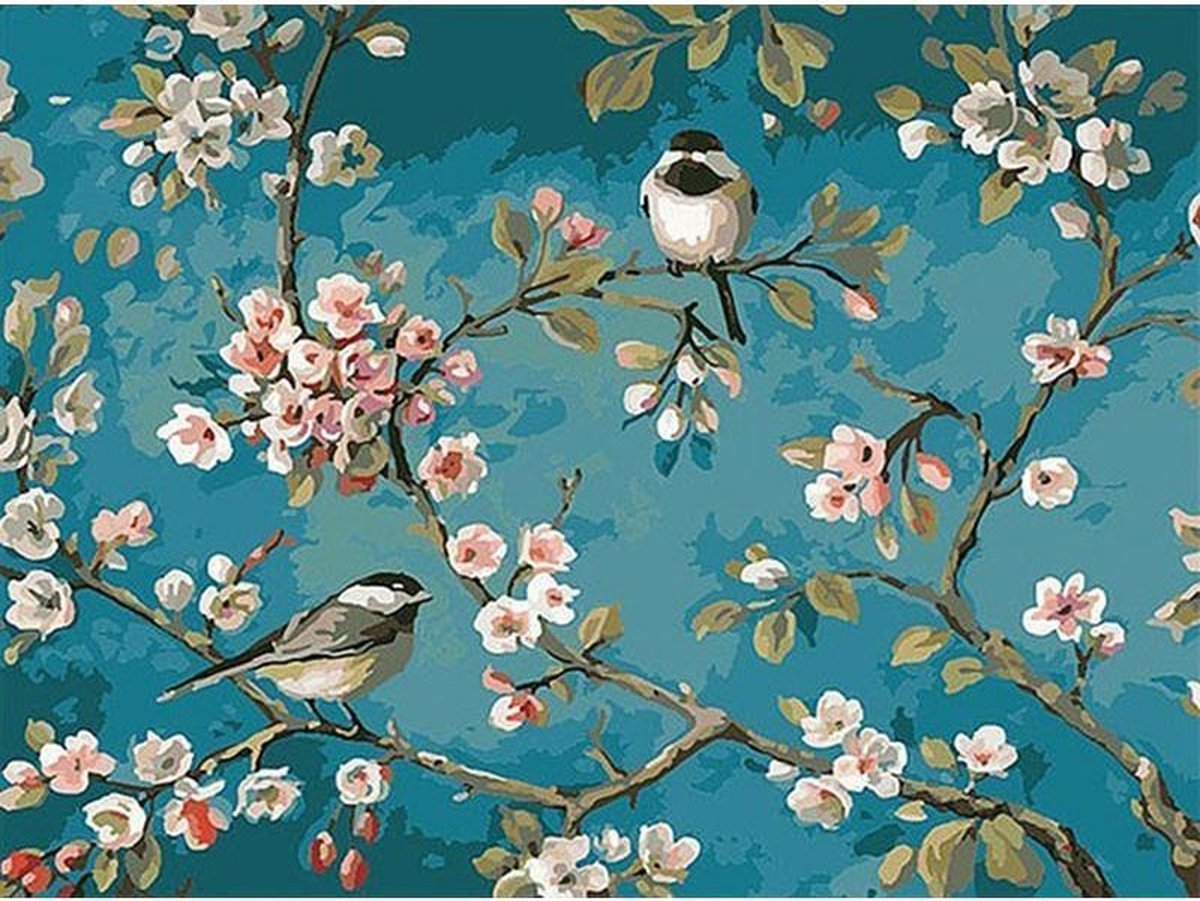 Diamond Painting Volwassenen Bloemen Vogels Dieren 30x40 Pakket – Extra Diamond Painting Accesoires – Acryl Vierkante 5D Steentjes – Landschap Natuur – Puzzel Hobby Pakket Hobbypainting.nl®