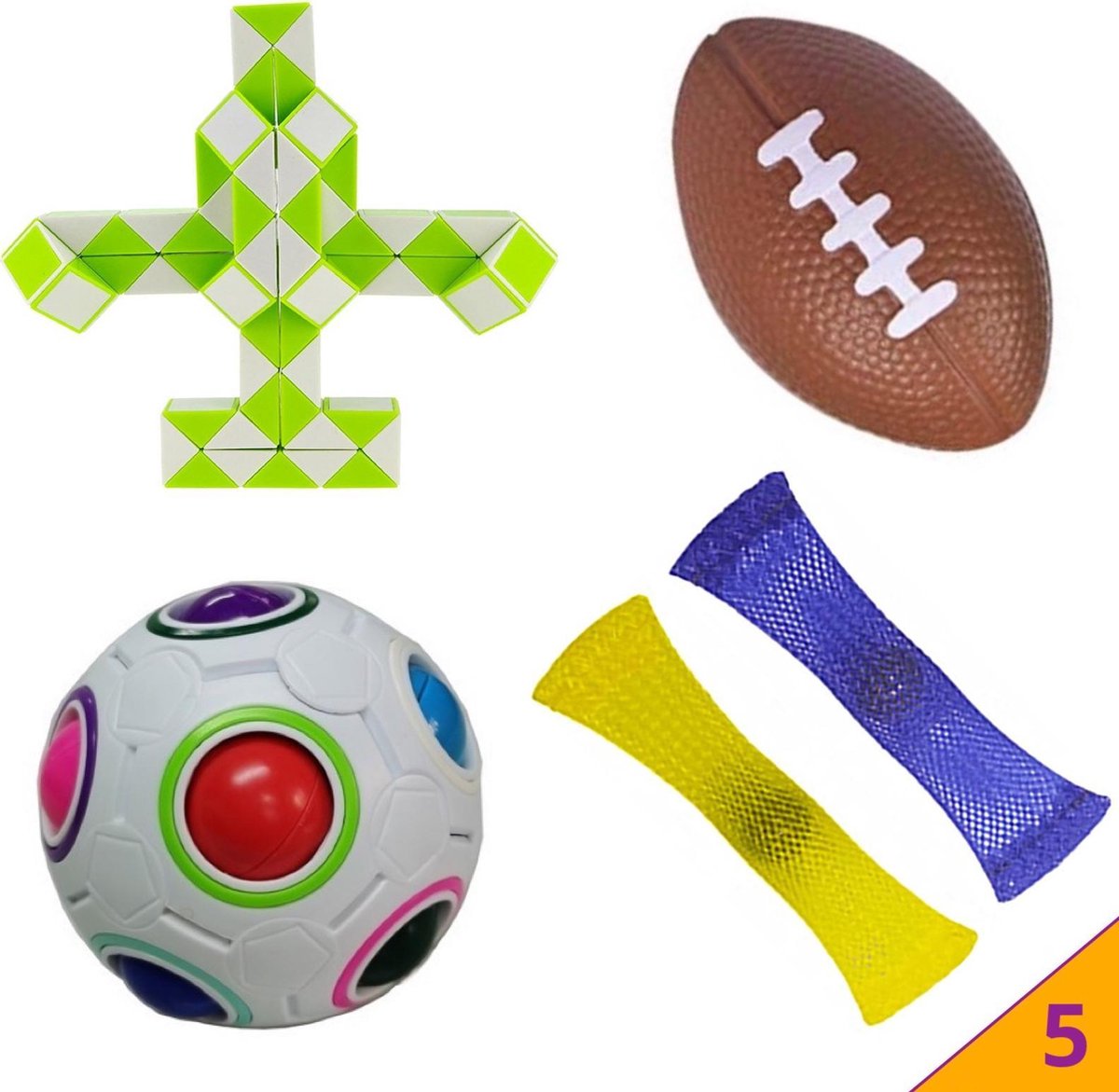 Pop It Fidget Toys 5 Pakket PopIt Mesh Marble TikTok Speelgoed - Pakket Fidget Toys Kinderen - Kids Fidget Toy - HP.nl®