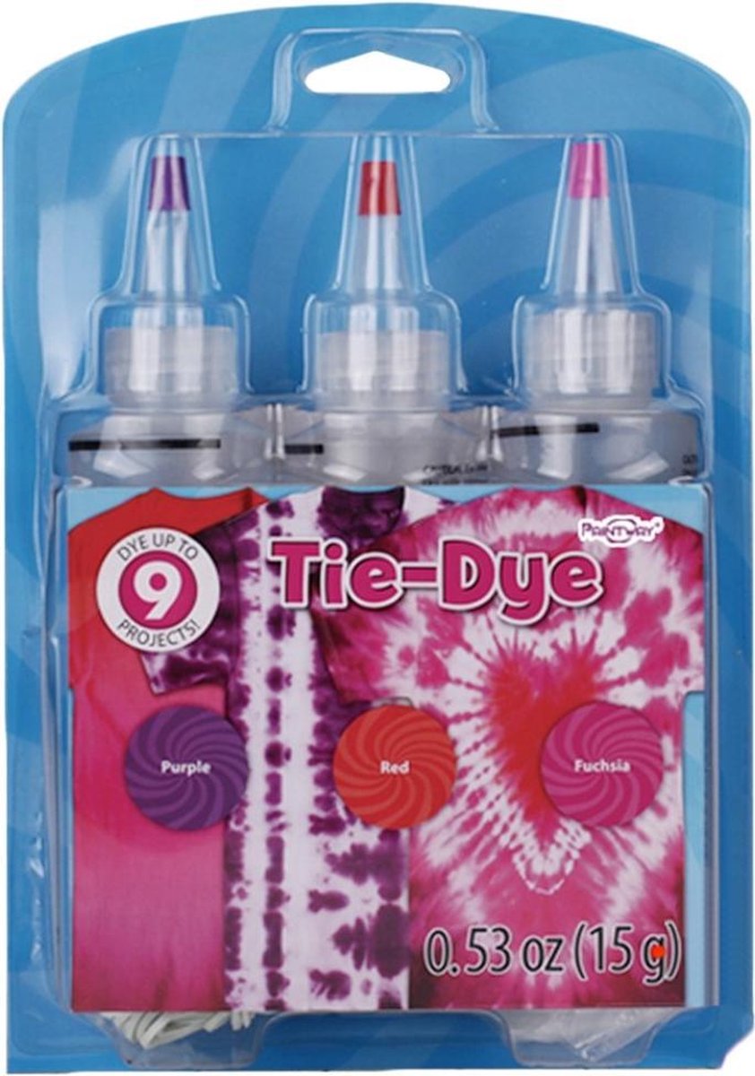 Tie Dye Kit Verf Set Textielverf 3 Kleuren 100ml - T Shirt Tie Dye Set Incl Touw & Handschoenen – Tie Dye Paint - Kindvriendelijk - Hoge Kwaliteit - Hobbypainting.nl®