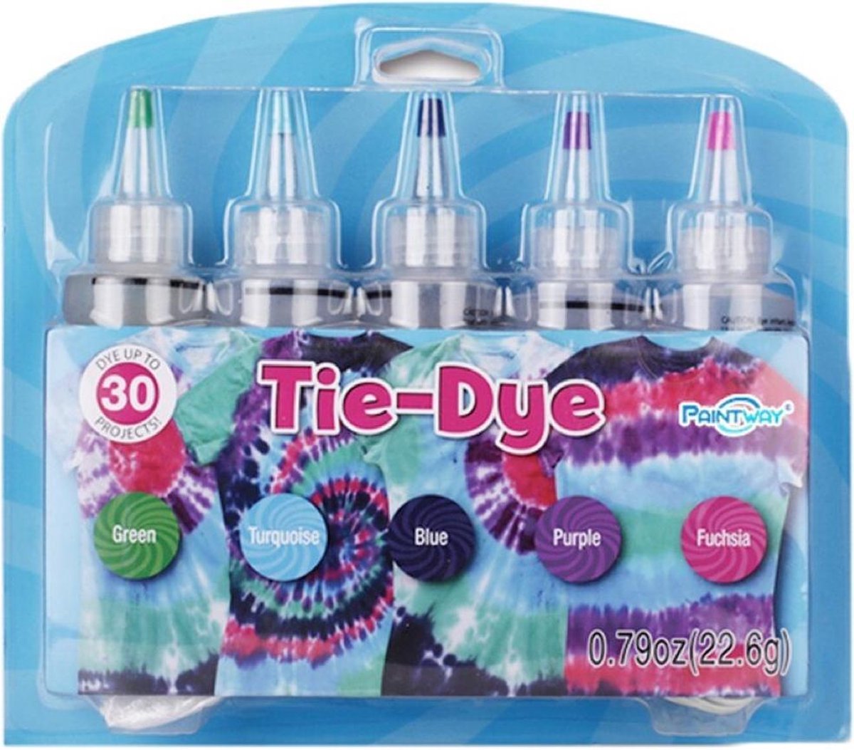 Tie Dye Kit Verf Set Textielverf 5 Kleuren 100ml - T Shirt Tie Dye Set Incl Touw & Handschoenen – Tie Dye Paint - Kindvriendelijk - Hoge Kwaliteit - Hobbypainting.nl®