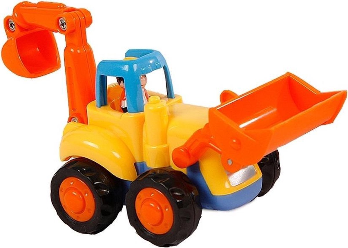 Hola Bouwvoertuig Shovel Junior 16 Cm Oranje/geel