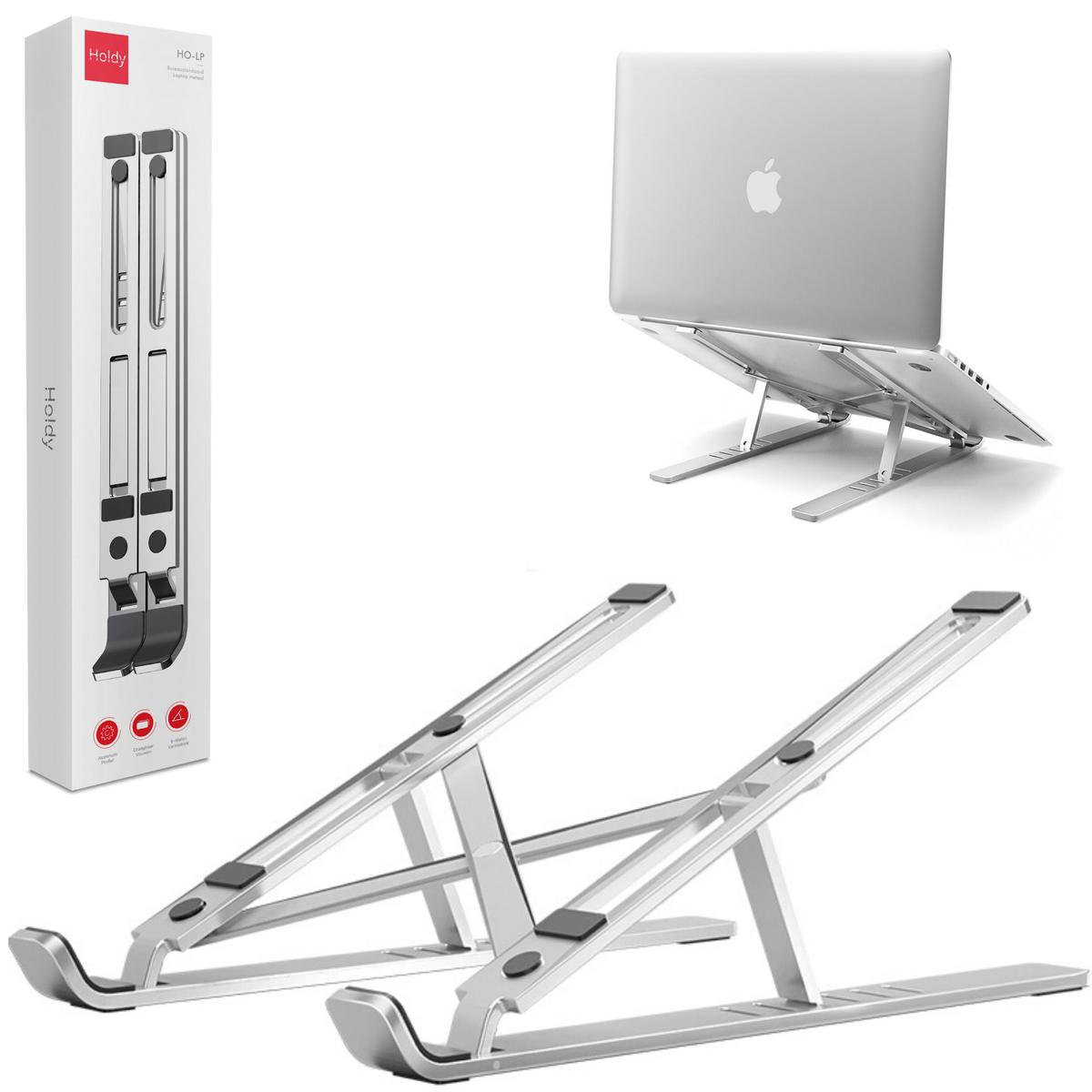 Holdy Laptop Standaard - Tablet Standaard - Laptop Tafel - Laptop Houder - Laptop Verhoger - Alle tot 17,6 - Macbook, iPad, Asus, HP, ACER, Microsoft, Lenovo, Windows