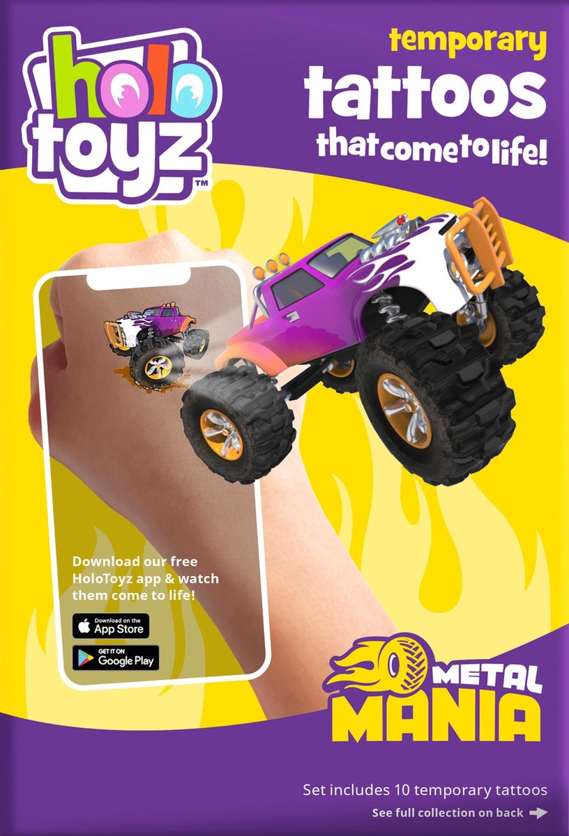 Holotoyz Metal Mania tijdelijke tatoeages