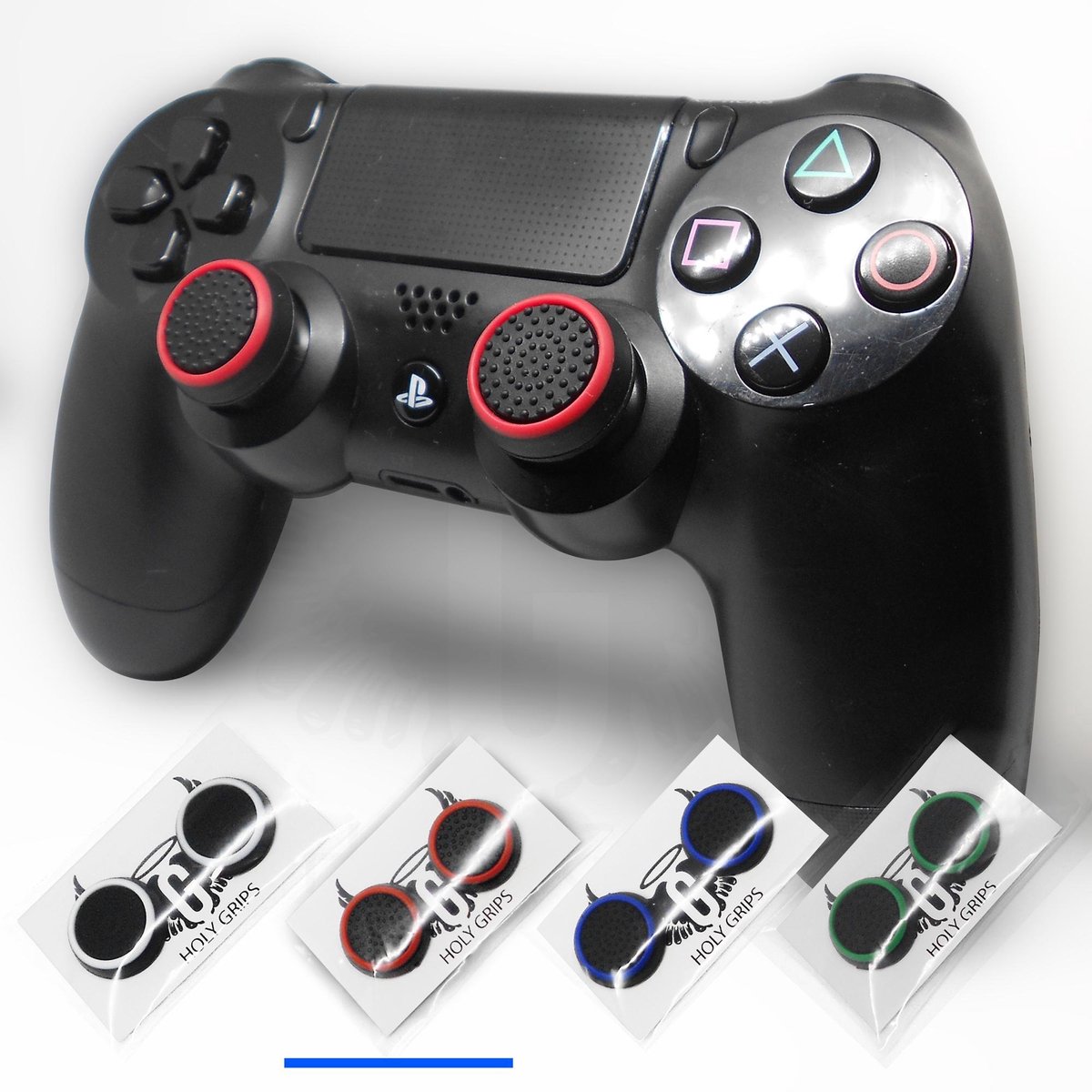 Holy grips basics - Thumb grips ps4 / xbox 360 / ps3 - Black Red Rood - accessories - extra kontrol & grip