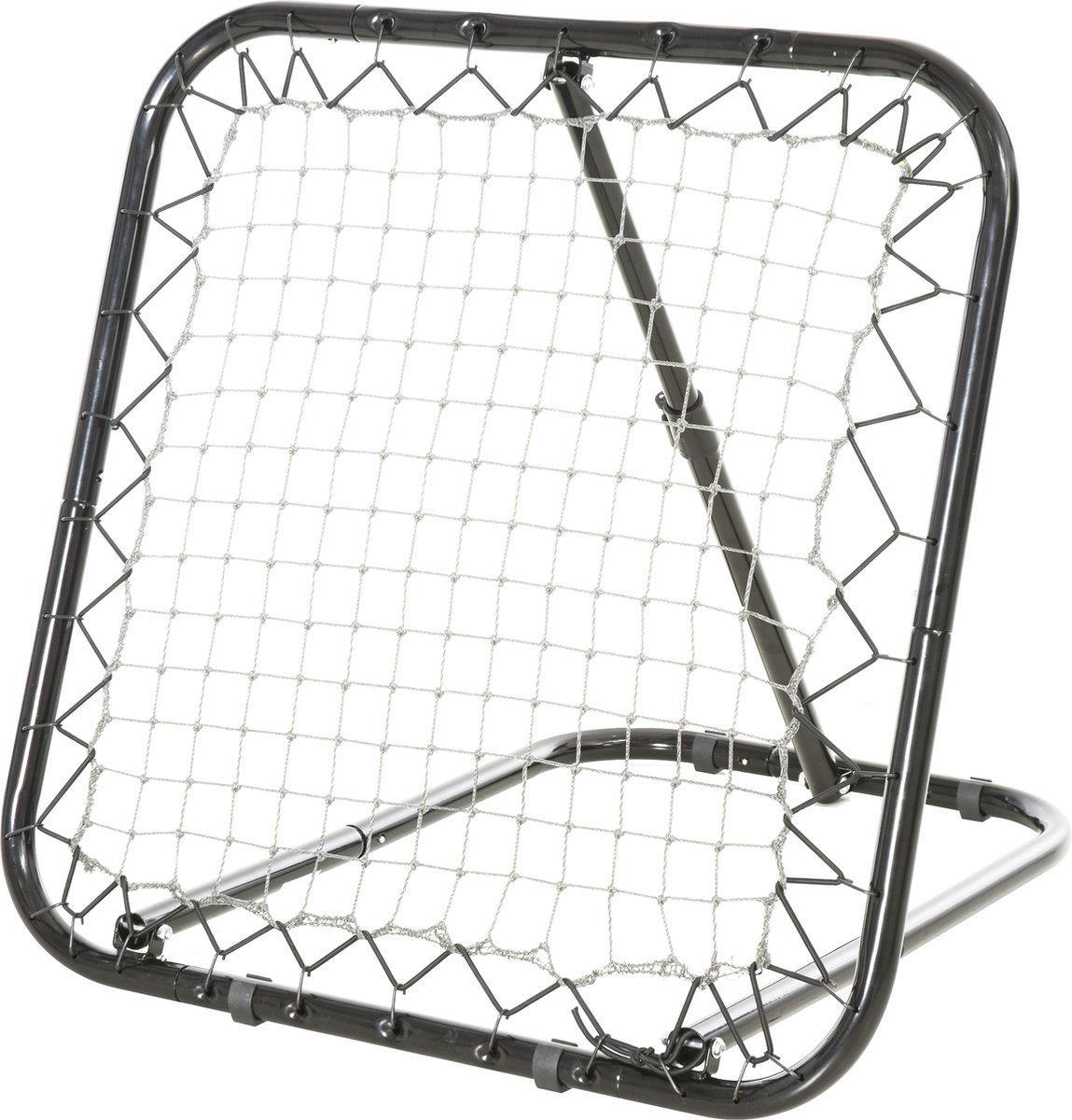 HOMCOM Baseball rebounder kickback goal terugveernet net inklapbaar metaal + PE zwart A90-223