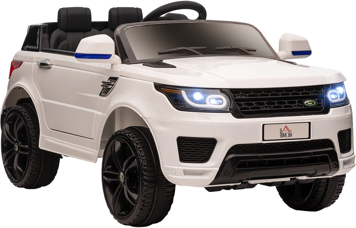 HOMCOM-Elektrische kinderauto-110x68x52cm-PP-Wit