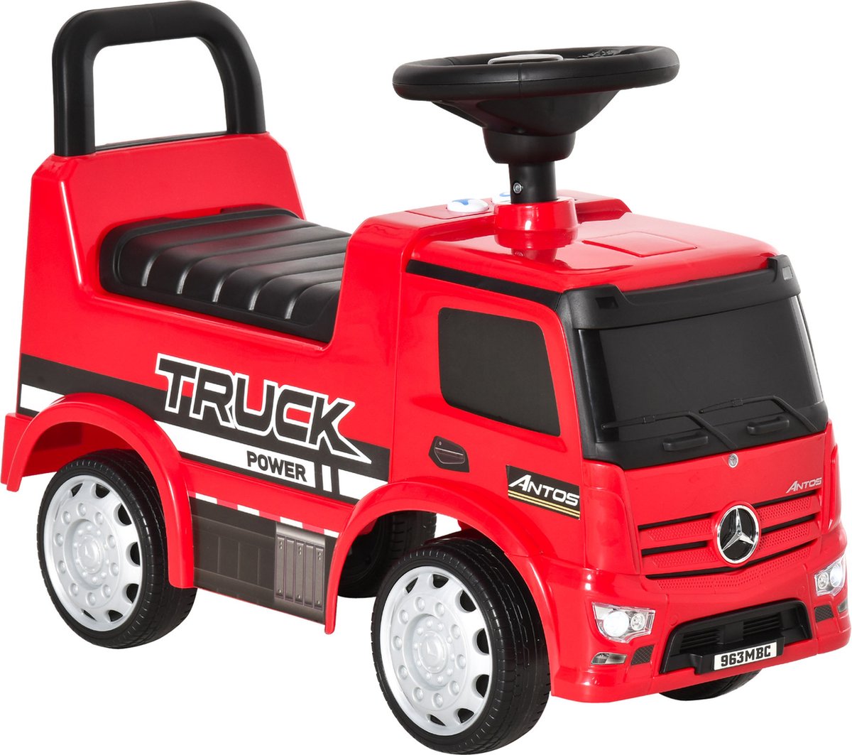 HOMCOM Loopauto kinderauto kinderwagen gelicentieerd door Mercedes wit + zwart 370-164