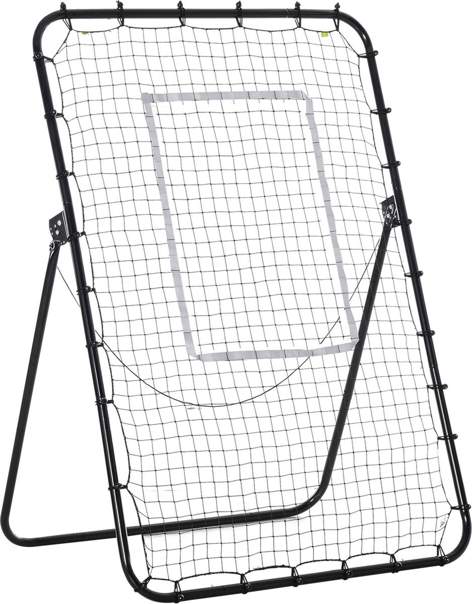HOMCOM voetbalkaatser - met 4 verstelbare Treden - Zwart