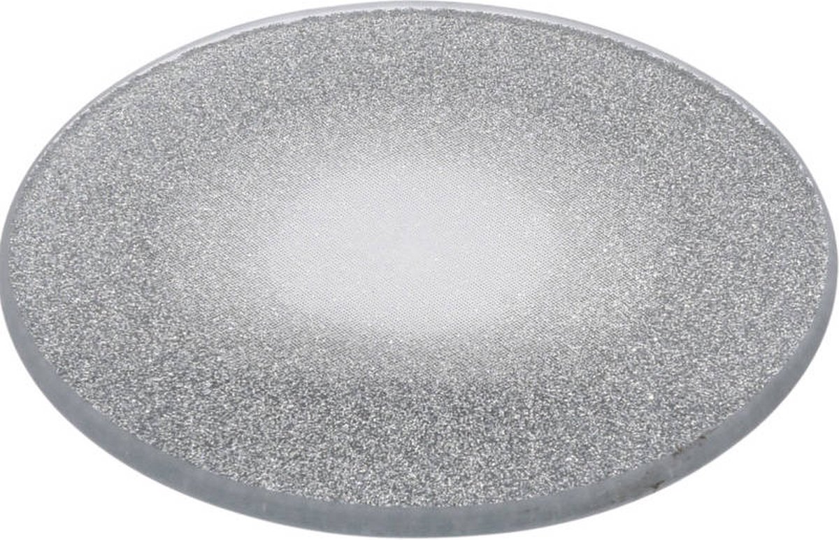 Decoratief bord, zilveren glitterachtig