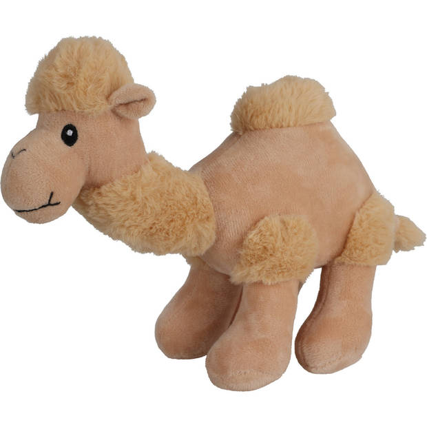 Knuffeldier Dromedaris - pluche stof knuffels - beige - 26 cm - Knuffeldier