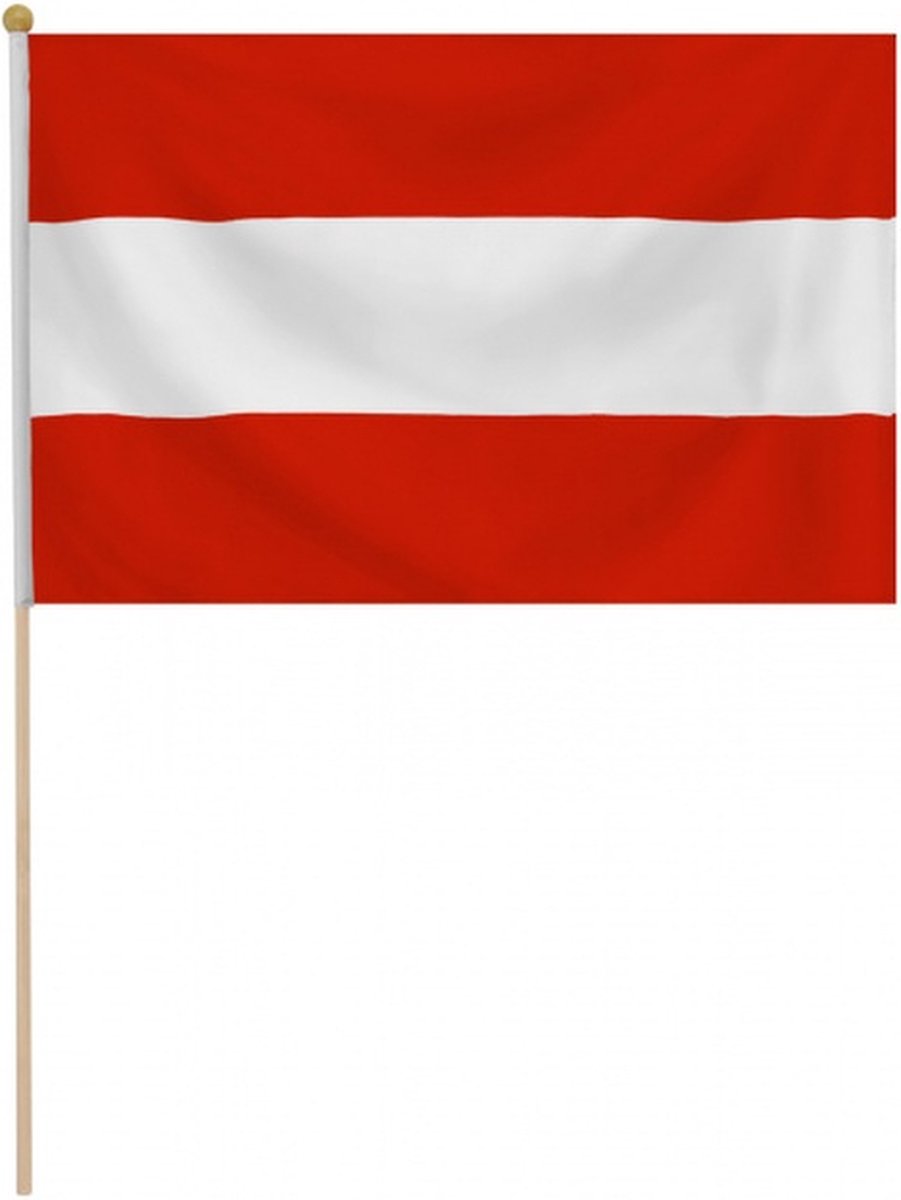 vlag Oostenrijk 30 x 46 cm polyester rood/wit