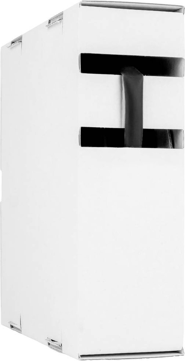 Hongshang 211114308 Krimpkous zonder lijm Zwart 1.20 mm 0.60 mm Krimpverhouding:2:1 15 m