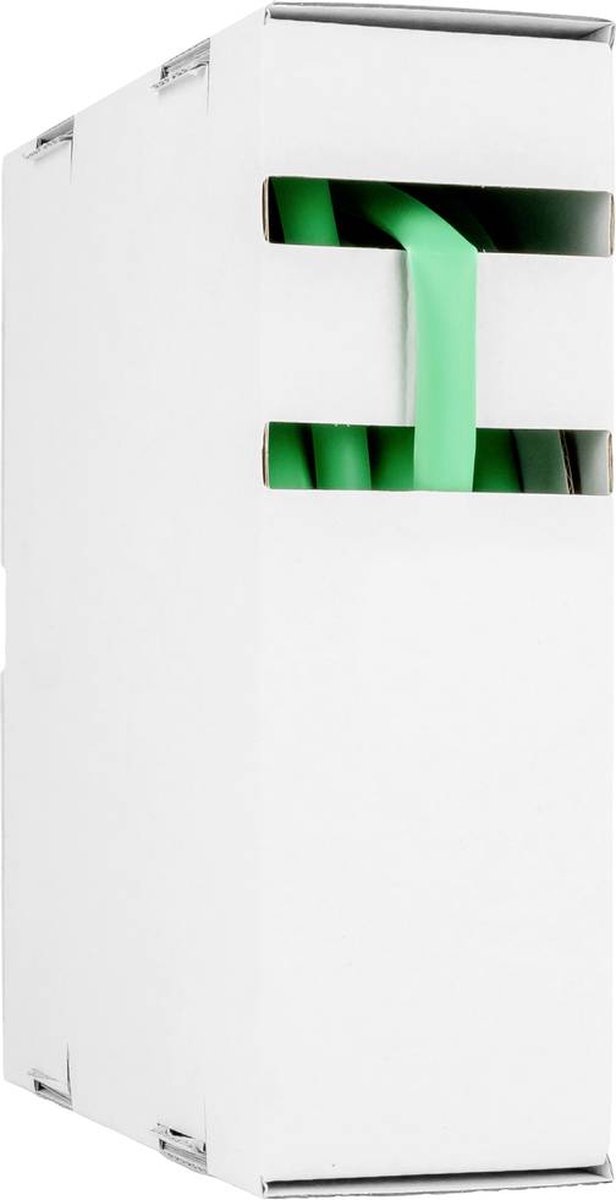 Hongshang 211195958 Krimpkous zonder lijm Groen 12.70 mm 6.40 mm Krimpverhouding:2:1 8 m