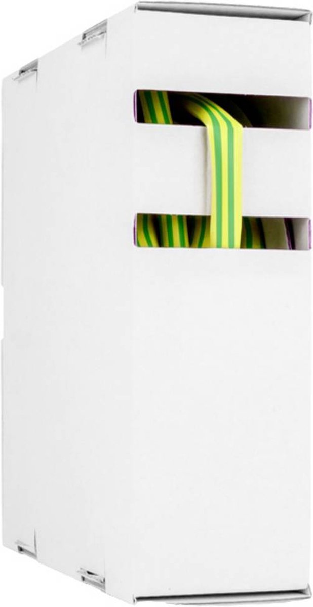 Hongshang 2181343108 Krimpkous zonder lijm Geel-groen 2.40 mm 1.20 mm Krimpverhouding:2:1 15 m