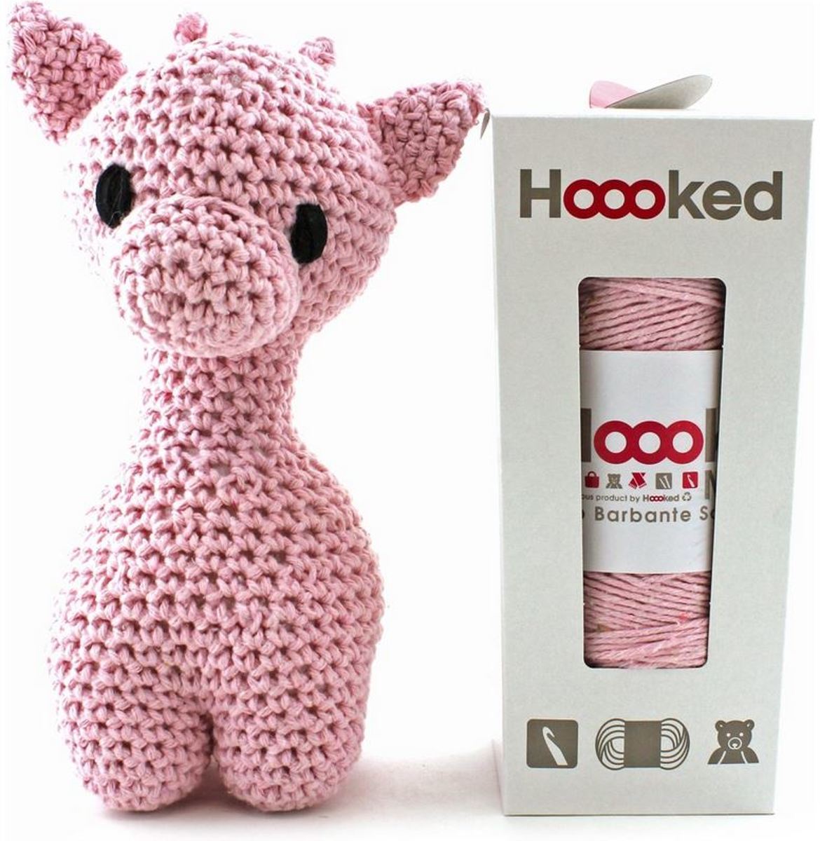 Amigurumi Nederlans DIY Haakpakket incl vulling giraffe roze