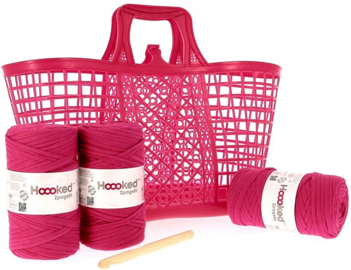 Garenpakket, haakpakket Shopper super pink