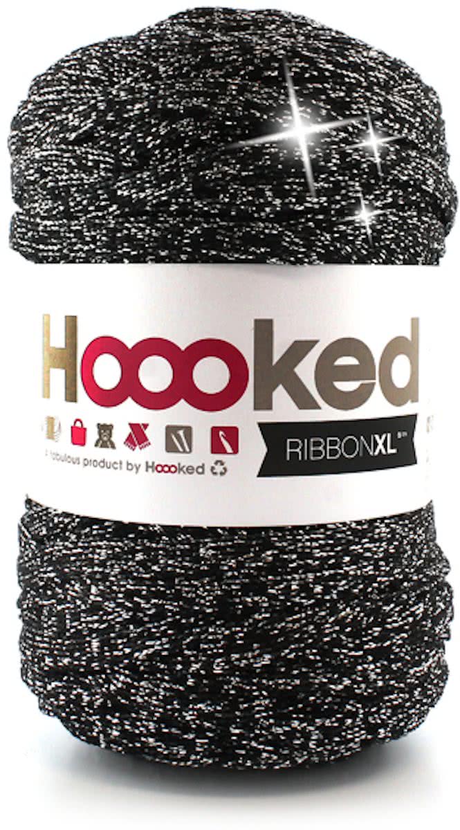 Hoooked RibbonXL Lurex Black Sparkle