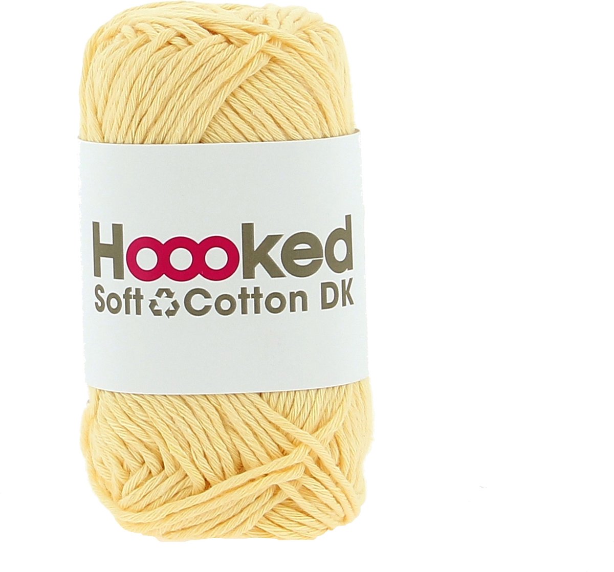 Hoooked Soft Cotton DK – Kleur Riga Yellow (zacht geel) - 100% gerecycled