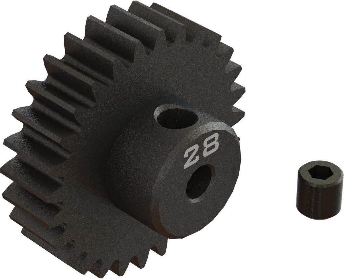 28T 0.8Mod 1/8 Bore CNC Steel Pinion Gear