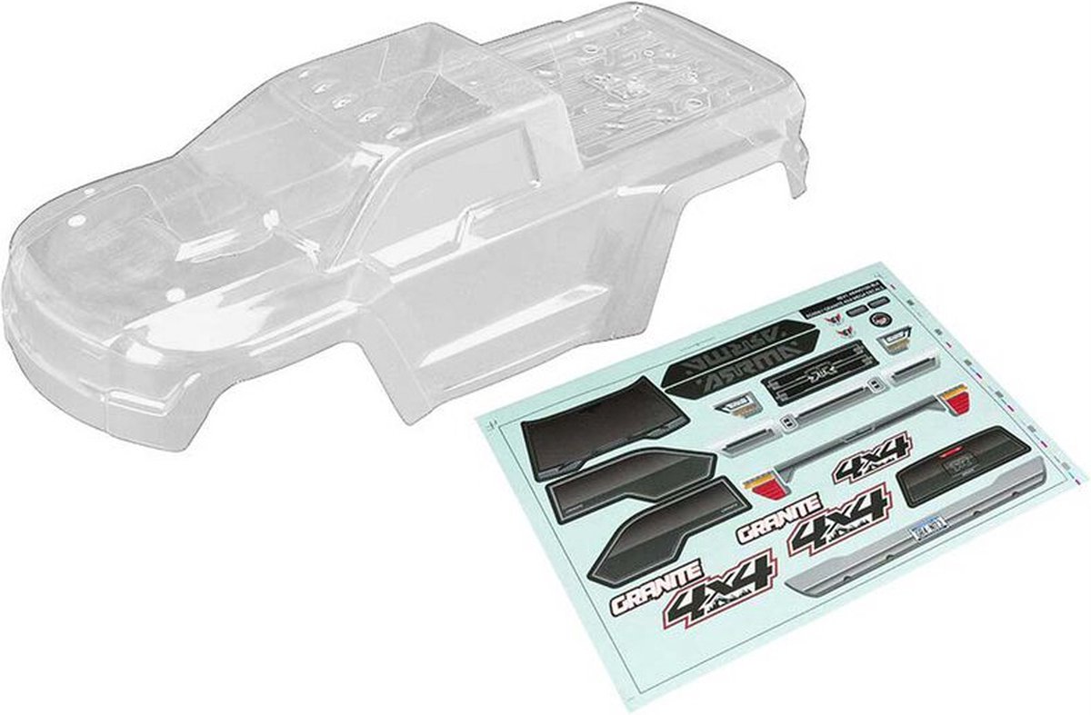 AR402261 Body Clear w/Decals GRANITE 4x4