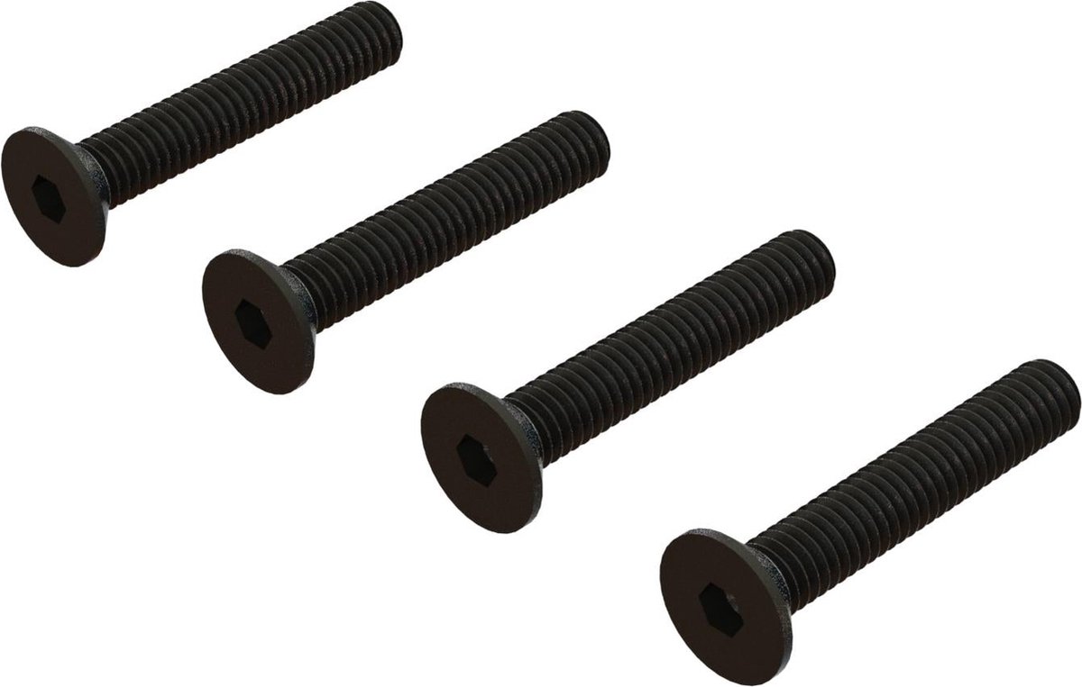 Flat Head Hex Machine Screw M4x24mm (4)