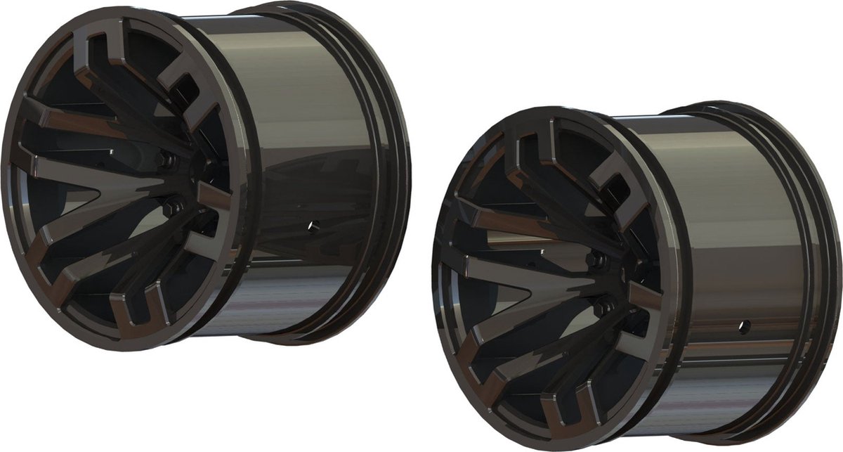 MT 2.8 Wheel 14mm Hex Black Chrome (2)