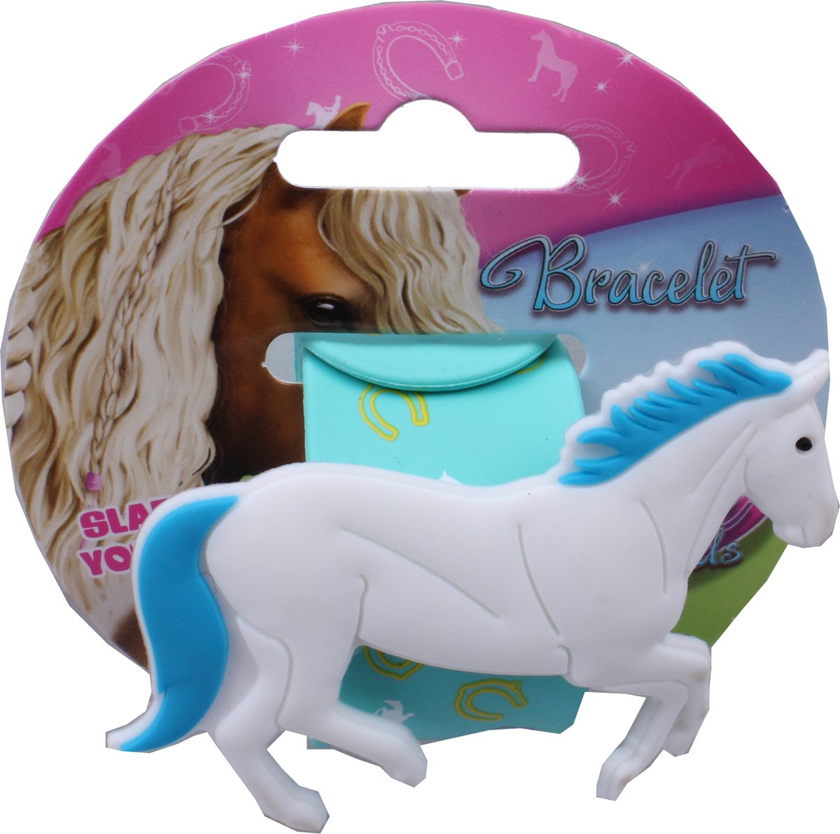 Horse Friends Klaparmband Meisjes 21,5 Cm Turquoise/wit/geel