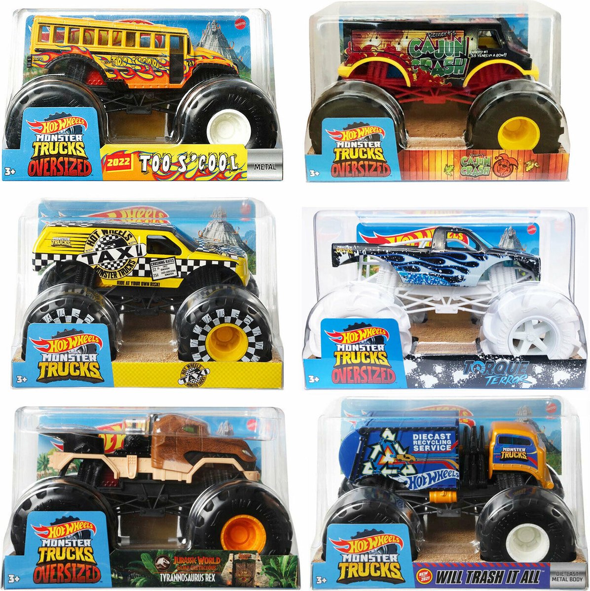 1x Hot Wheels Monster Truck 1 24 Scale Mattel Will Trash It All - Willekeurig Verzonden