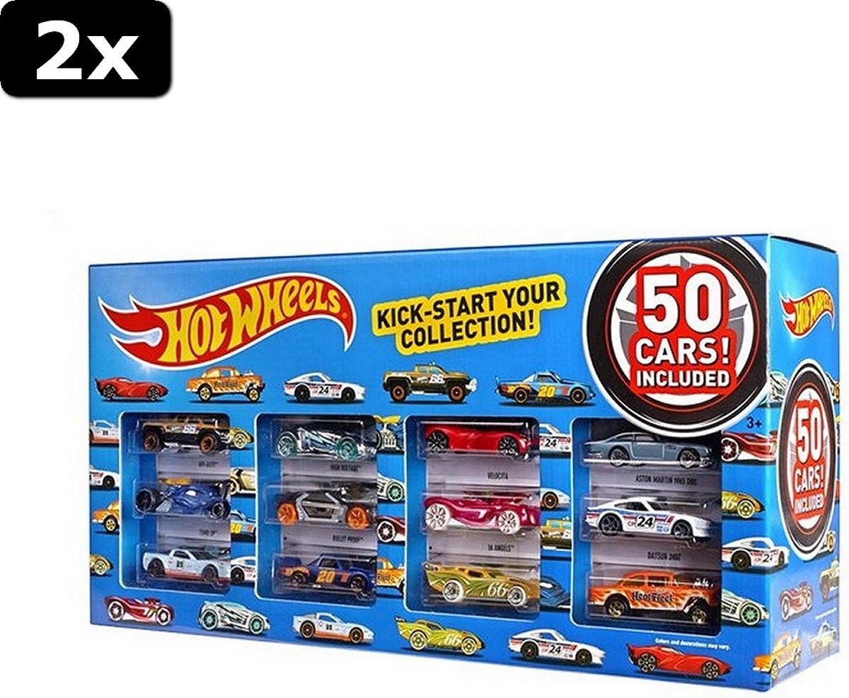 2x Hot Wheels Set van 50 Autos