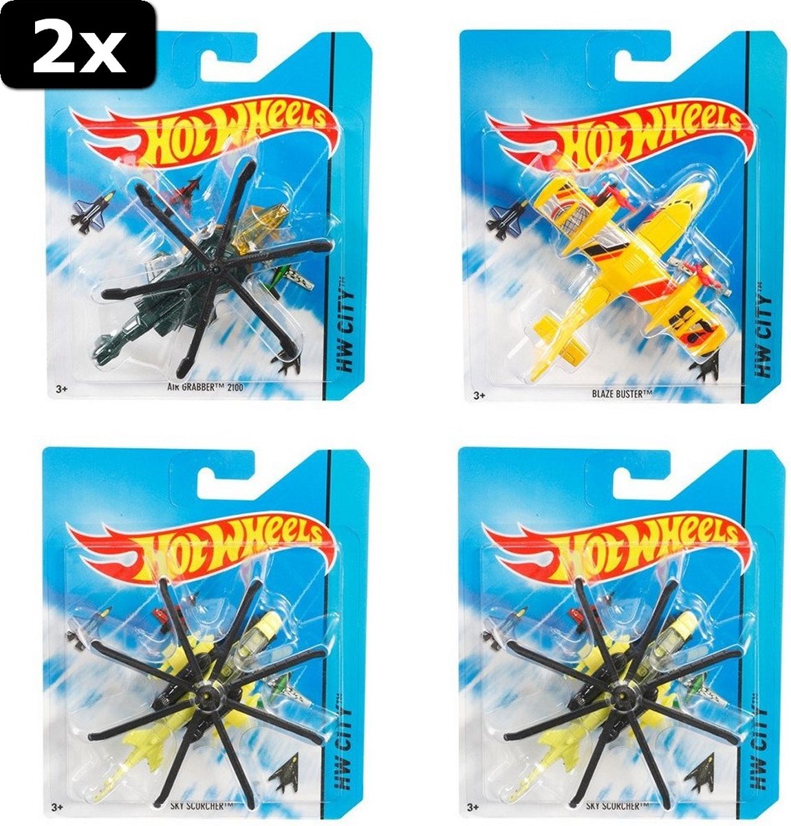 2x Hot Wheels Sky Busters Assorti