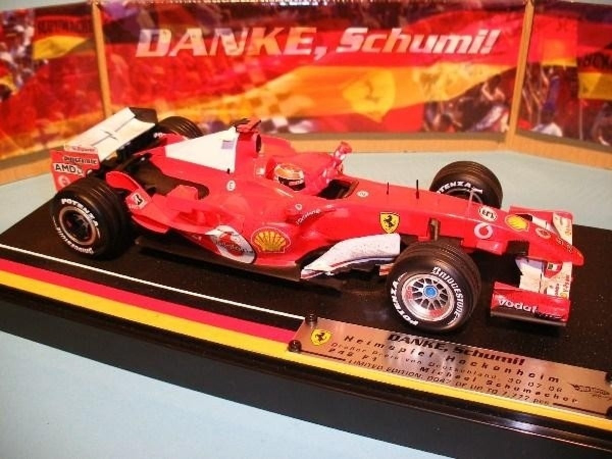 Ferrari 248 F1 M. Schumacher GP Hockenheim 2006 Danke Schumi 1:18 Hotwheels