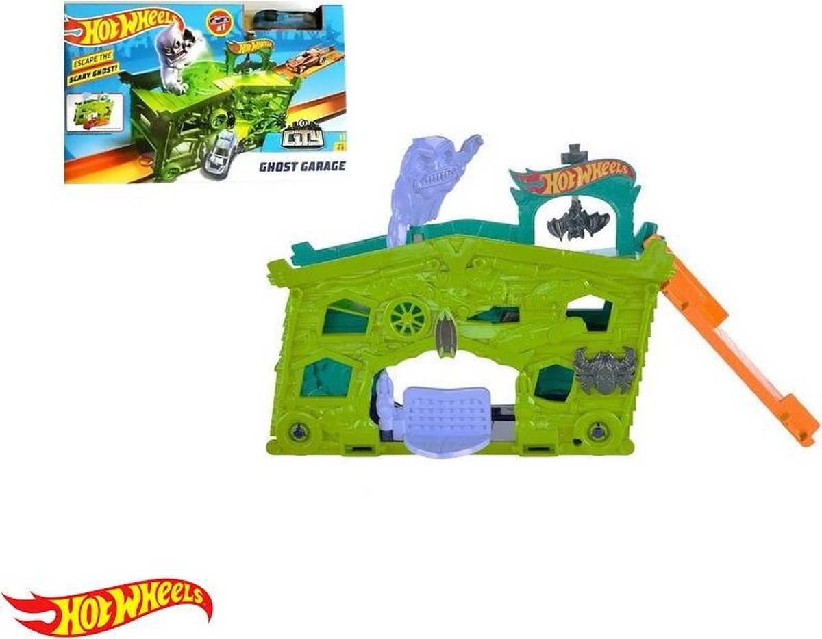 Hot Wheels - Ghost Garage - Freaky - Garage met een Hot Wheel auto - Racebaan - Van Mattel - Hotwheels