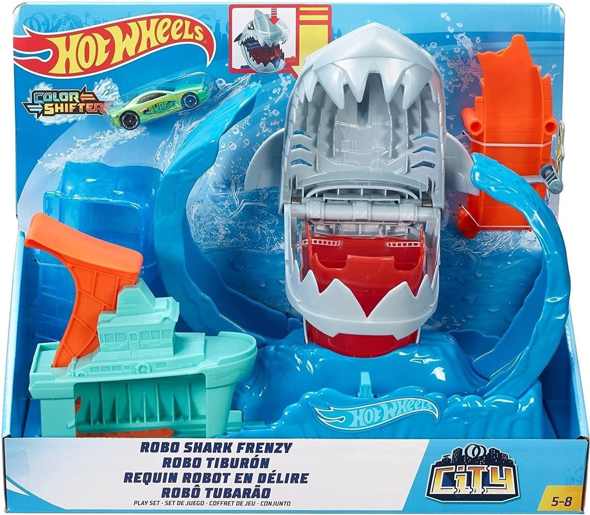 Hot Wheels - Robo Shark frenzy Speelset