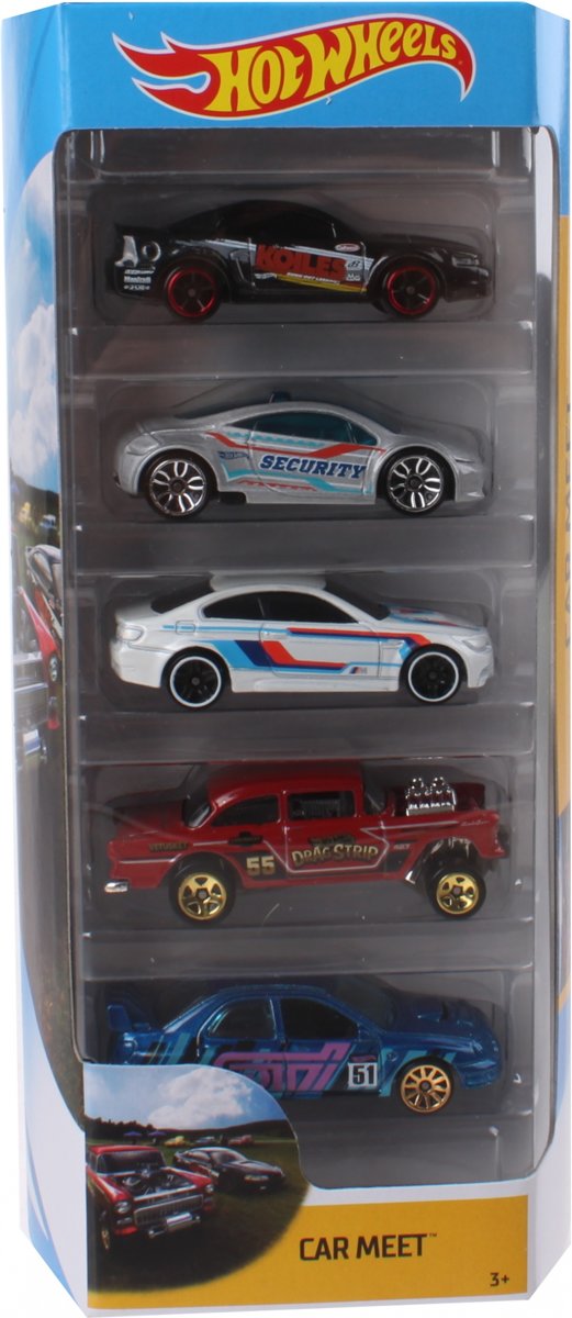 Hot Wheels Cadeauset Car Meet 7,5 Cm 5-delig