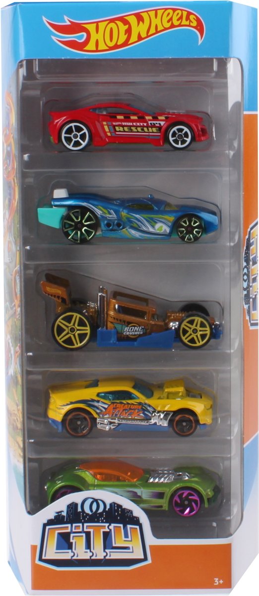 Hot Wheels Cadeauset City 7,5 Cm 5-delig