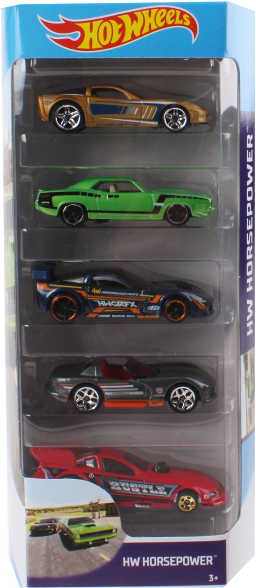 Hot Wheels Cadeauset Horsepower 7,5 Cm 5-delig