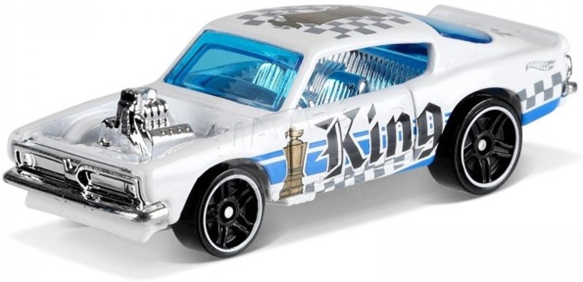 Hot Wheels Checkmate Auto King Kuda 7 Cm Wit