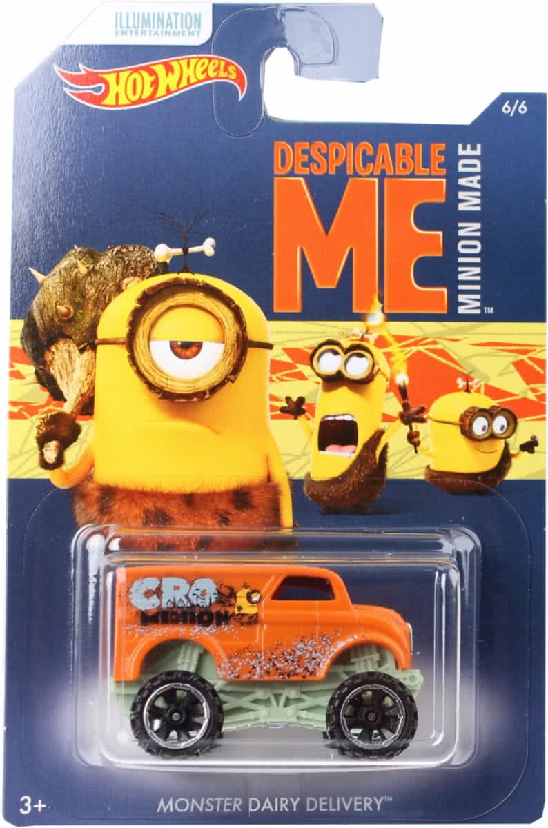 Hot Wheels Despicable Me Minions auto Monster DD oranje 6 cm