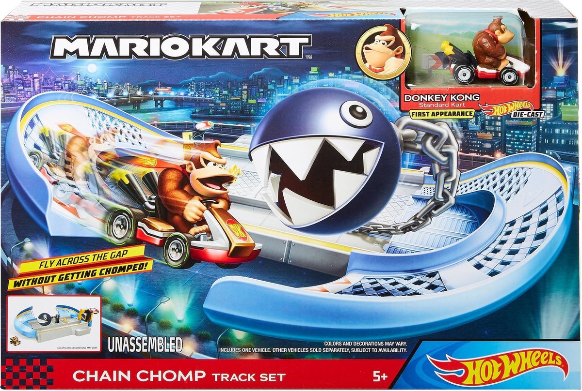 Hot Wheels Mario Kart Nemesis Track Set - Chain Chomp