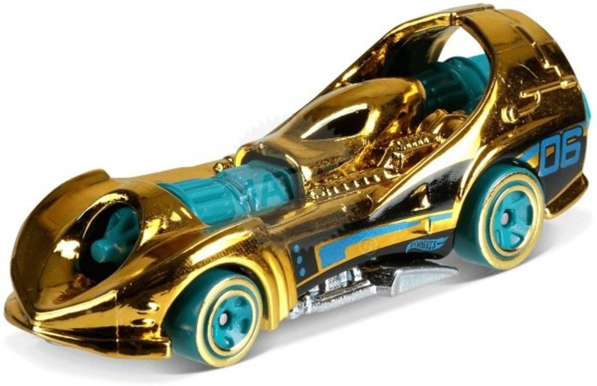 Hot Wheels Super Chromes Auto Power Rocket 7,5 Cm Goud