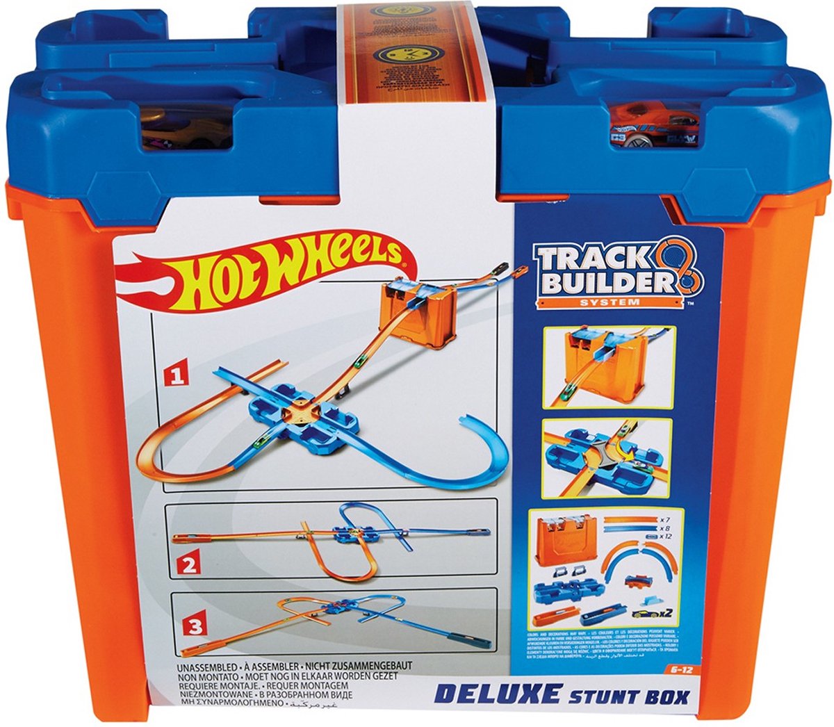 Hot Wheels Track Builder Luxe Stunt Box + 2 Autos