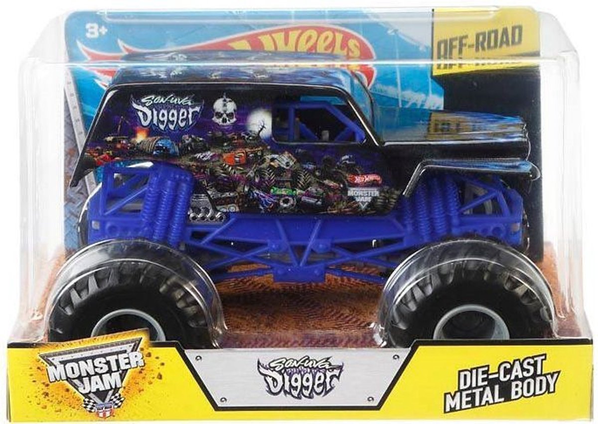 Hot Wheels monster jam truck Son-Uva Digger - schaal 1:24