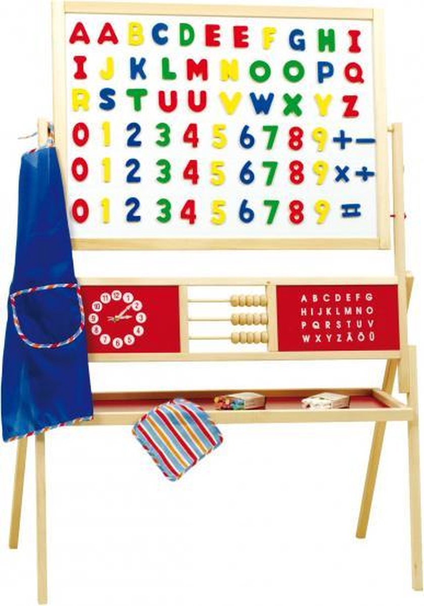 school-/tekenbord magnetisch 83 x 124 cm hout 93-delig