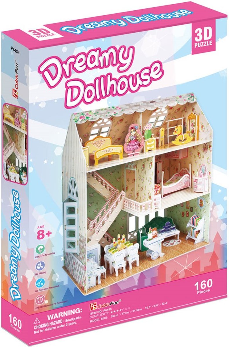 House of Holland Dreamy Doll House - 3D Puzzel - 160 stukjes