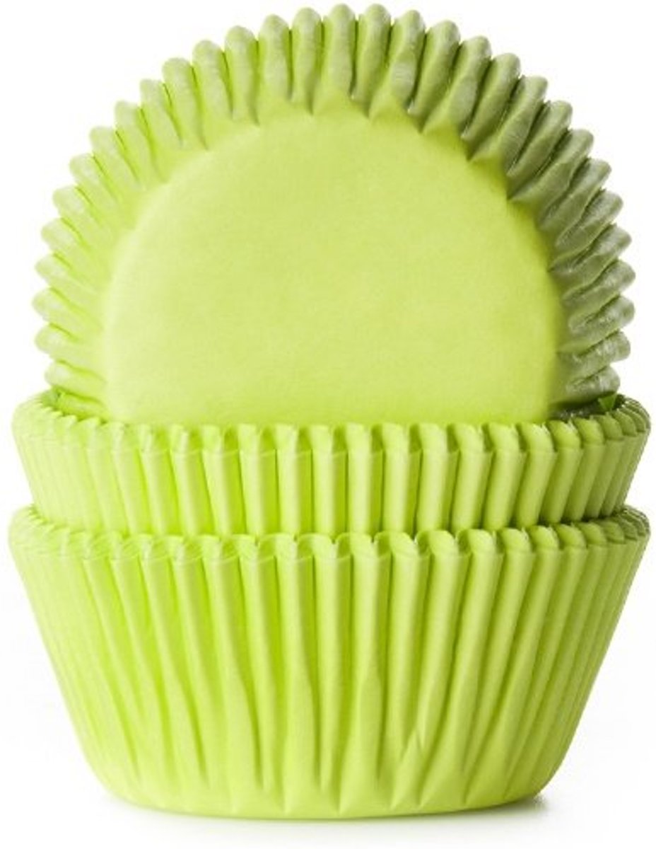 Cupcake vormpjes lime groen 50 st.