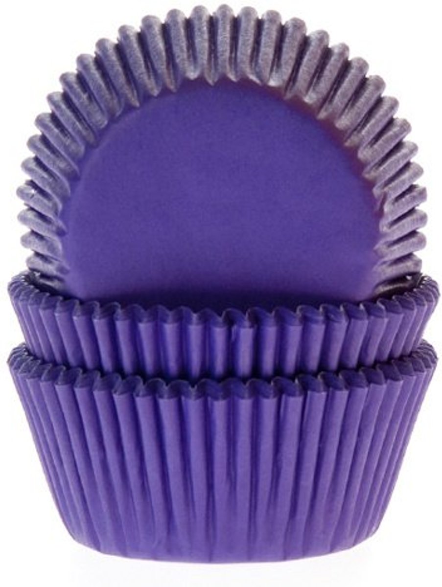 Cupcake vormpjes paars 50 st.