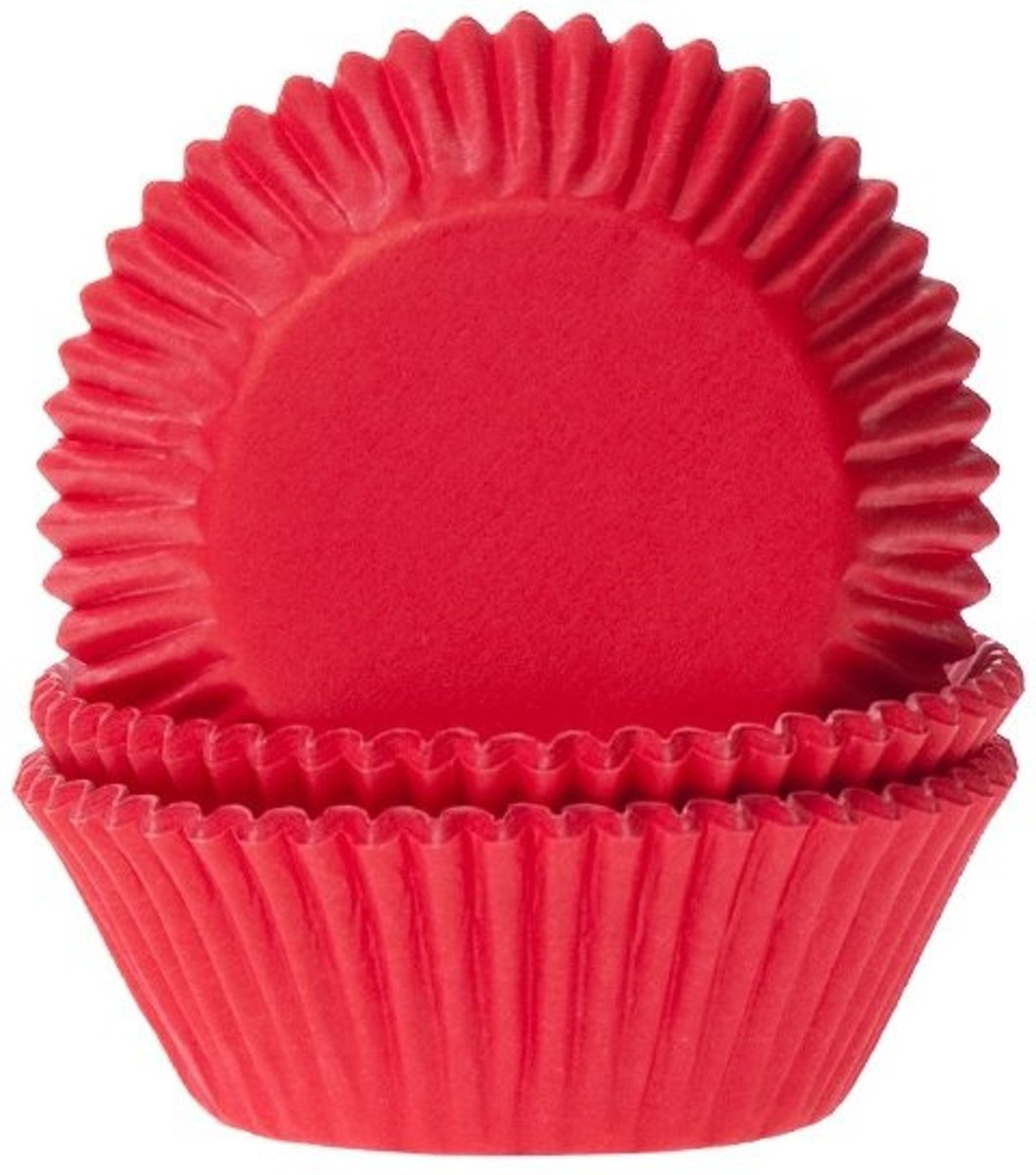 Cupcake vormpjes rood 50 st.