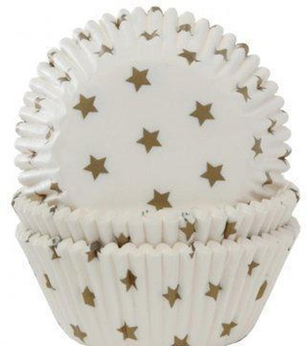 House of Marie Cupcake Vormpjes Ster Goud pk/50