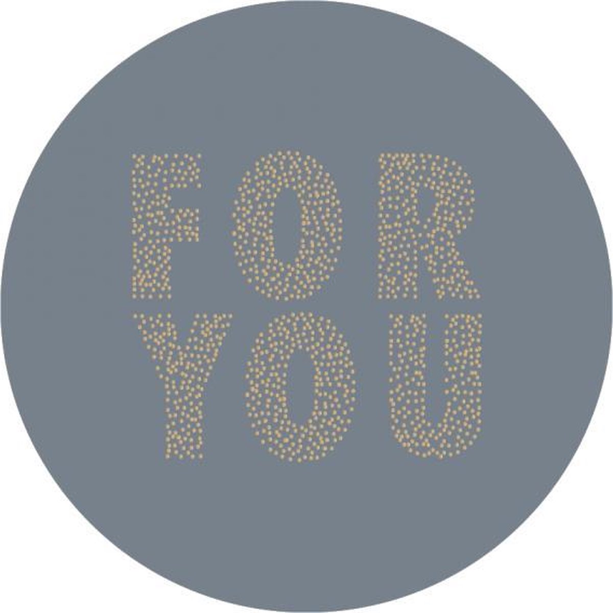 Cadeaustickers - 24 stuks - House of Products - For you - Voor jou - Blauw - Goud - 55mm - Sluitstickers