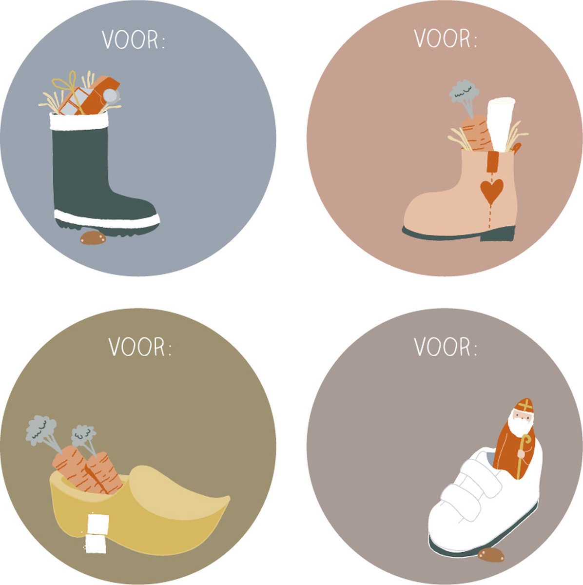 naamstickers sinterklaas – 10 stickers – 35 mm